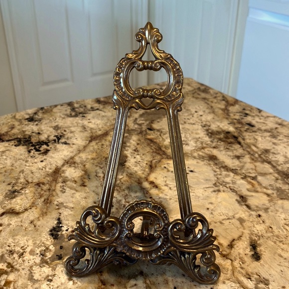 Vintage Other - Vintage plate or book stand brass